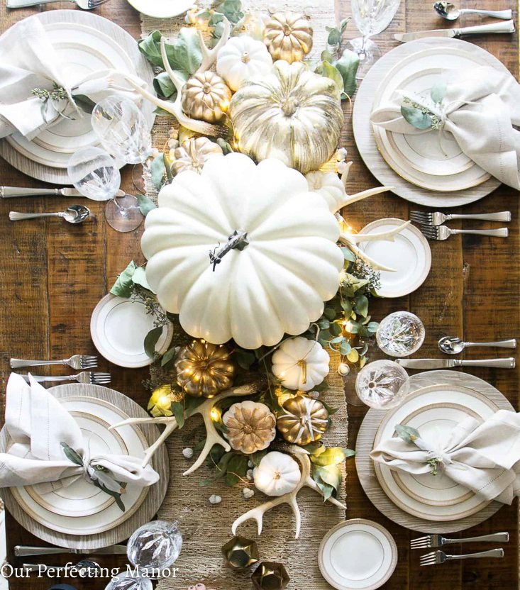 10 Inspiring Tablescapes and Tips for Thanksgiving | Our Perfecting Manor